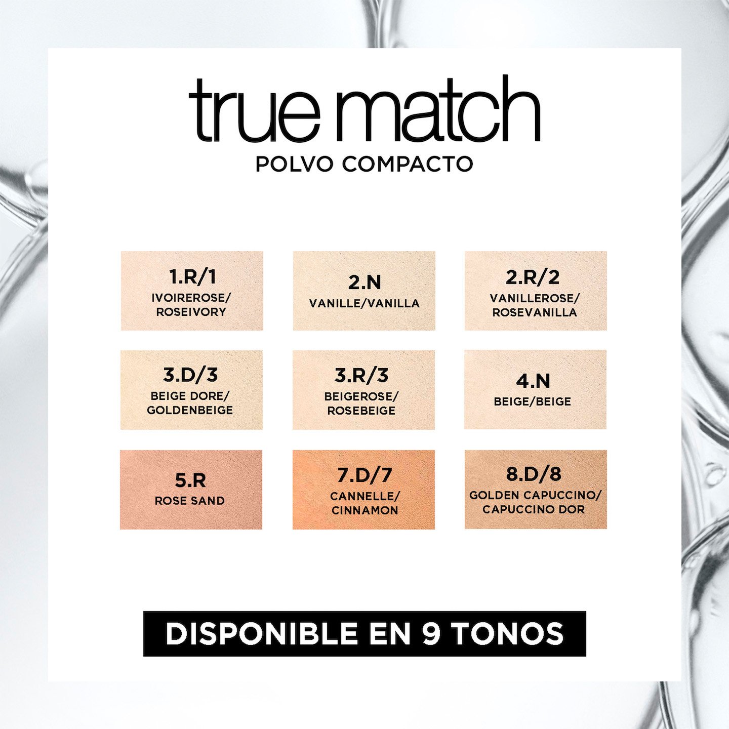 Loreal Paris True Match Polvo Compacto 5r Rose Sand Tonos